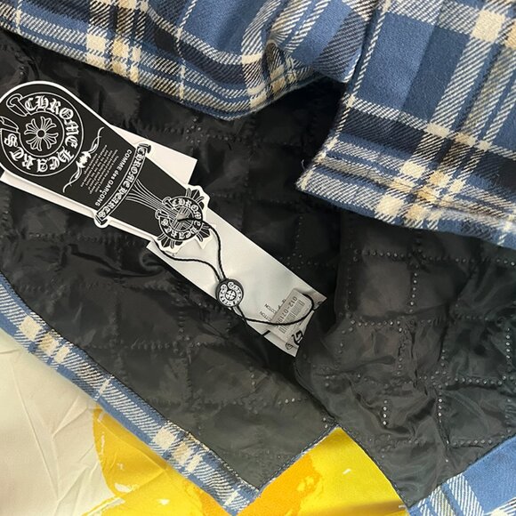 Chrome Hearts Ch Flannel Jacket Blue - Picture 6 of 9
